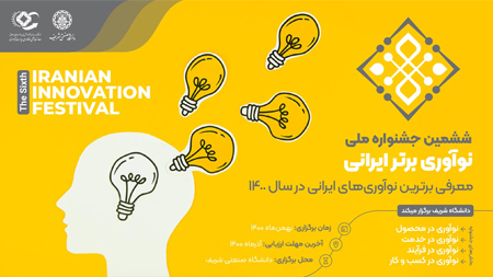 برگزاری ششمین دوره جشنواره ملی نوآوری برتر ایرانی