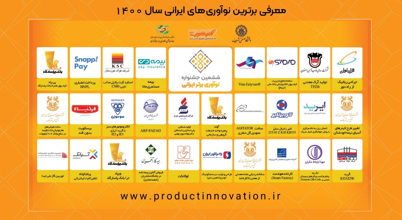 معرفی نوآوری های برتر ایرانی سال 1400 در جشن پایانی ششمین دوره جشنواره